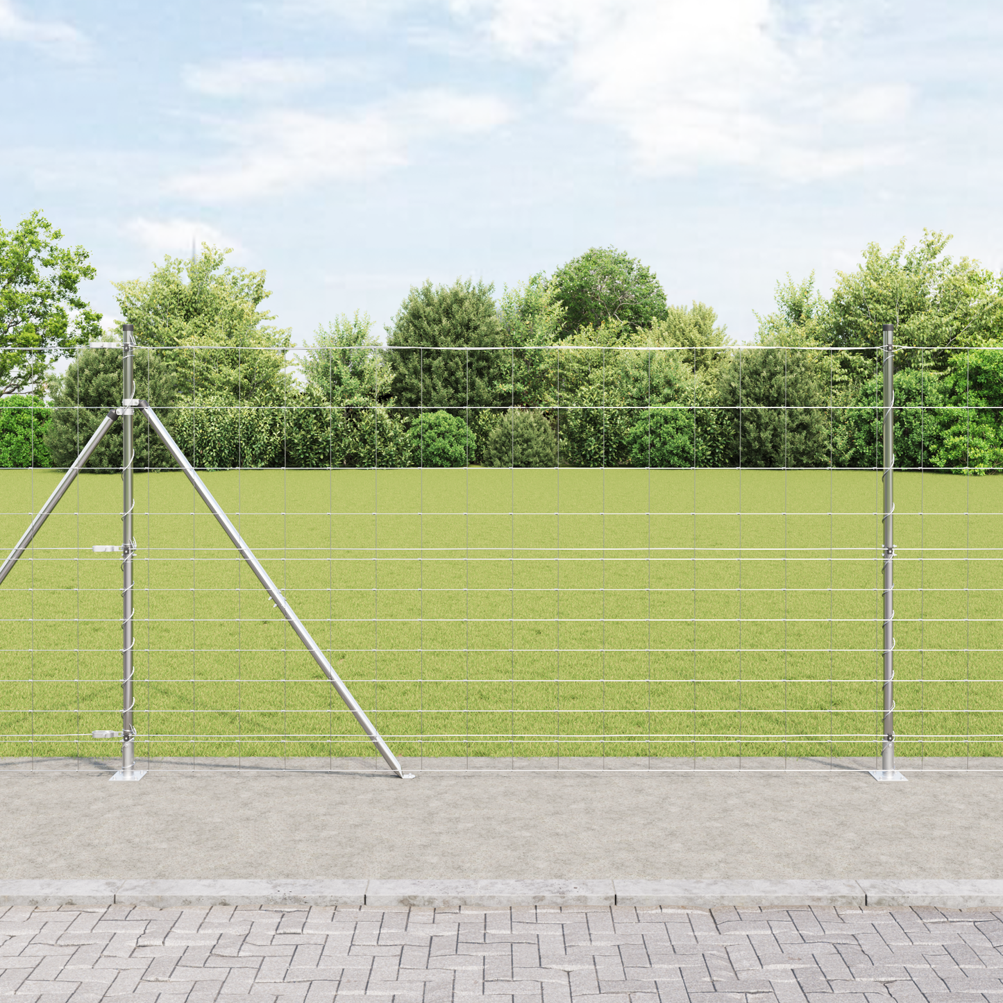 Sveistgjerde med Betongbase 50 x 1,4 m Galvanisert stål Sølv