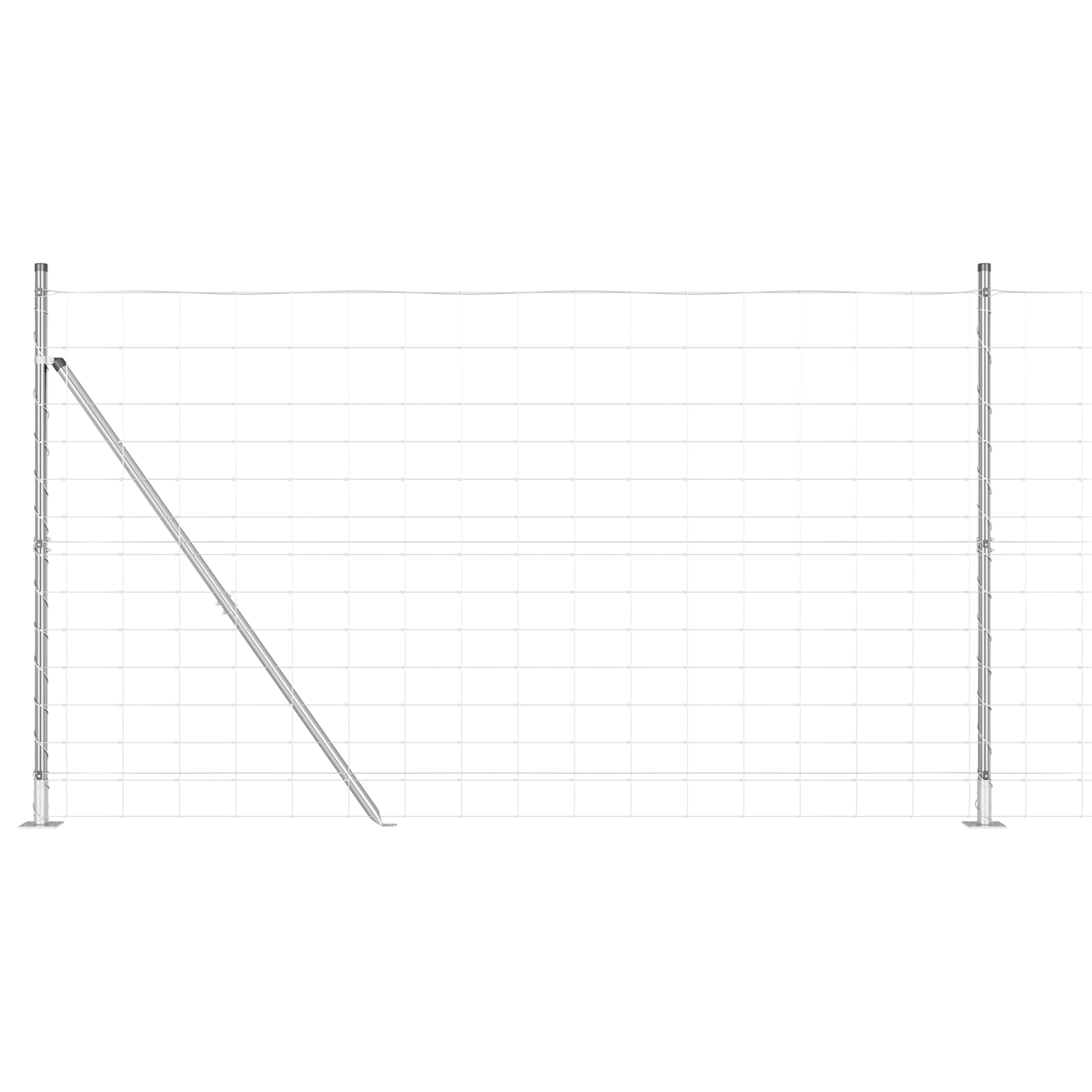 Sveistgjerde med Betongbase 50 x 1,4 m Galvanisert stål Sølv