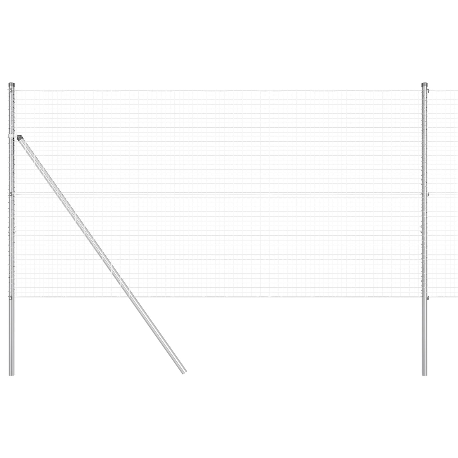 Gjerde med innlegg. sølv 1.2 x 10 m Stål