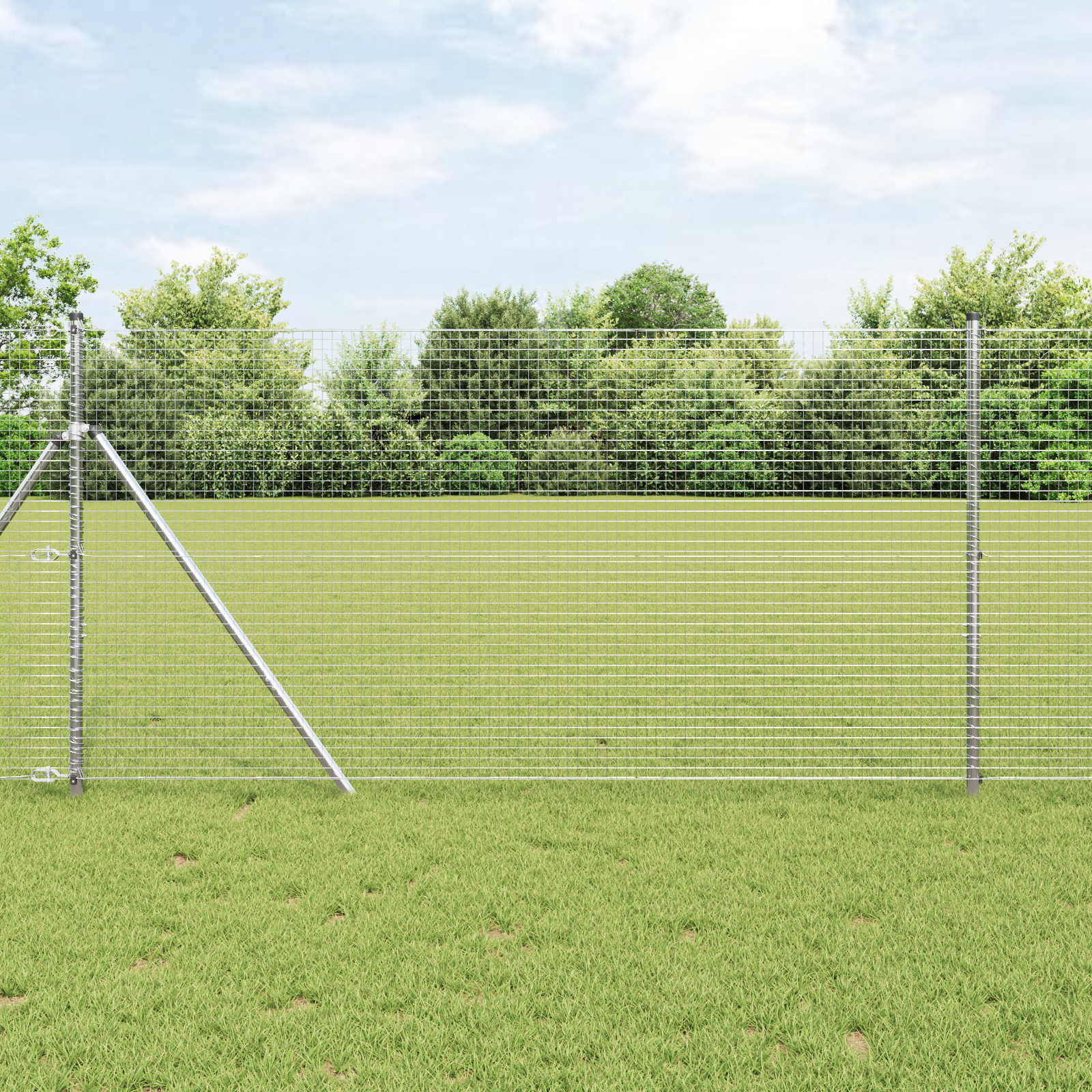 Gjerde med innlegg. sølv 1.2 x 10 m Stål