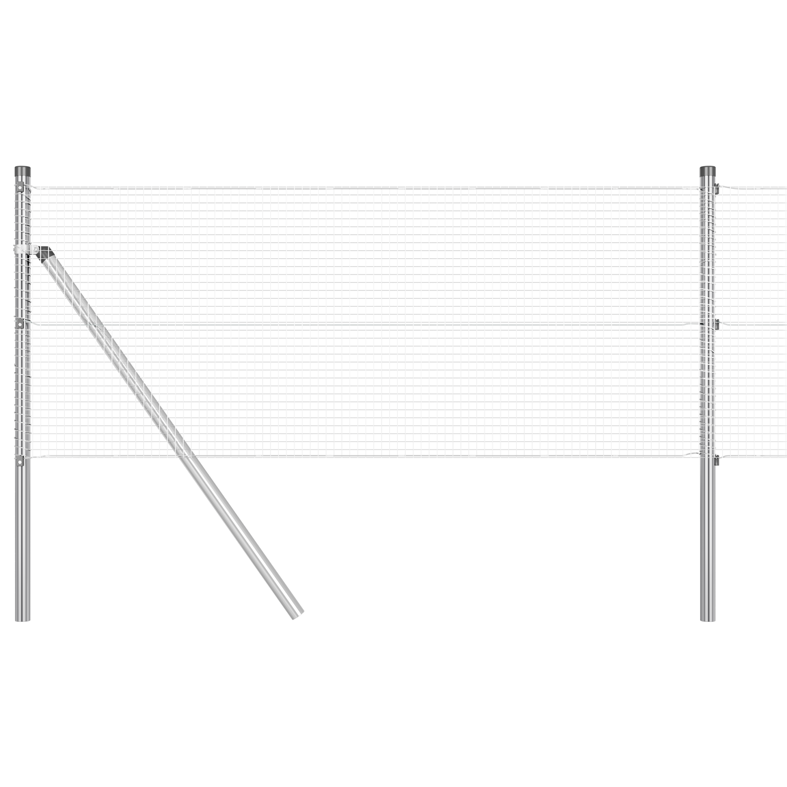 Gjerde med innlegg. sølv 0.8 x 50 m Stål