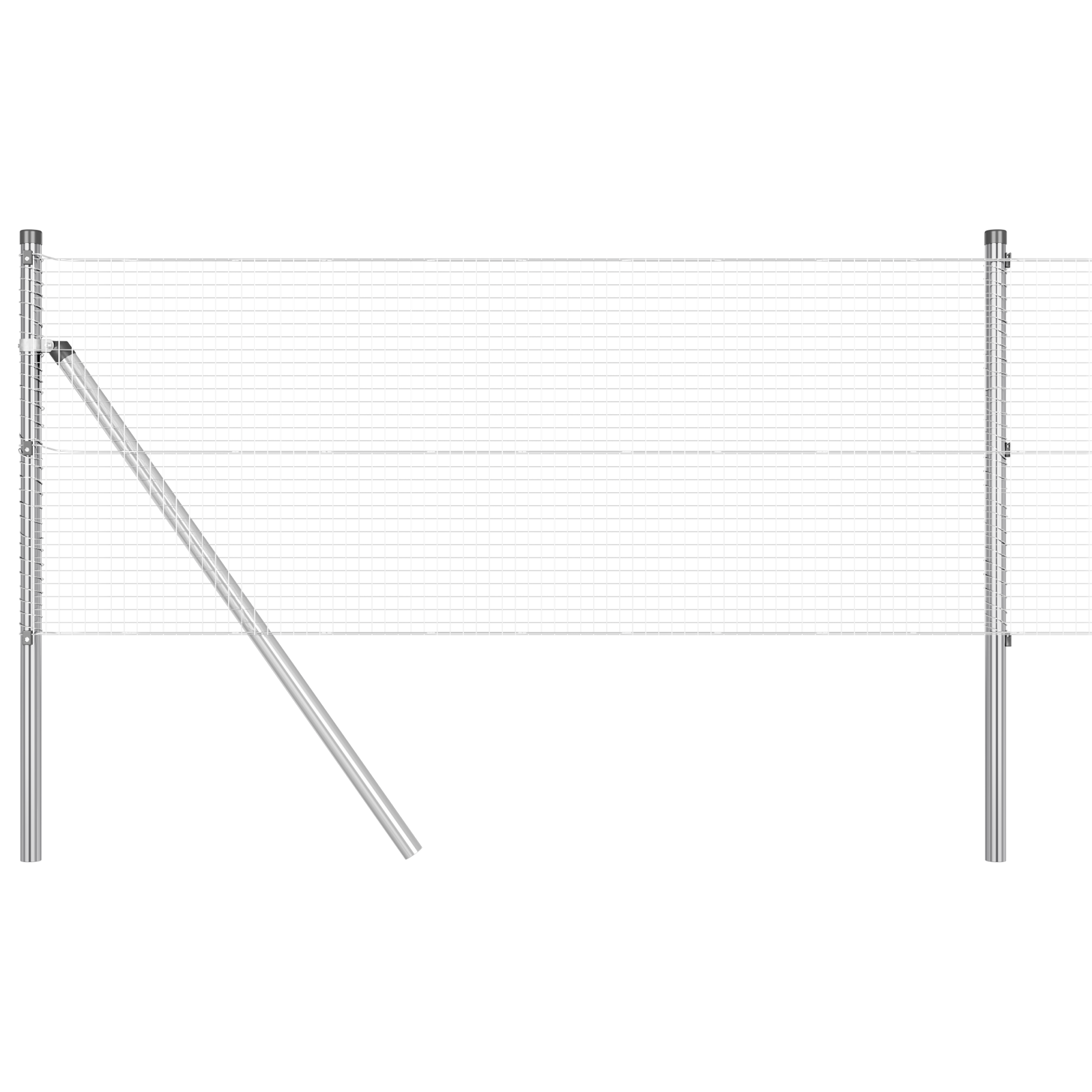 Gjerde med innlegg. sølv 0.8 x 50 m Stål