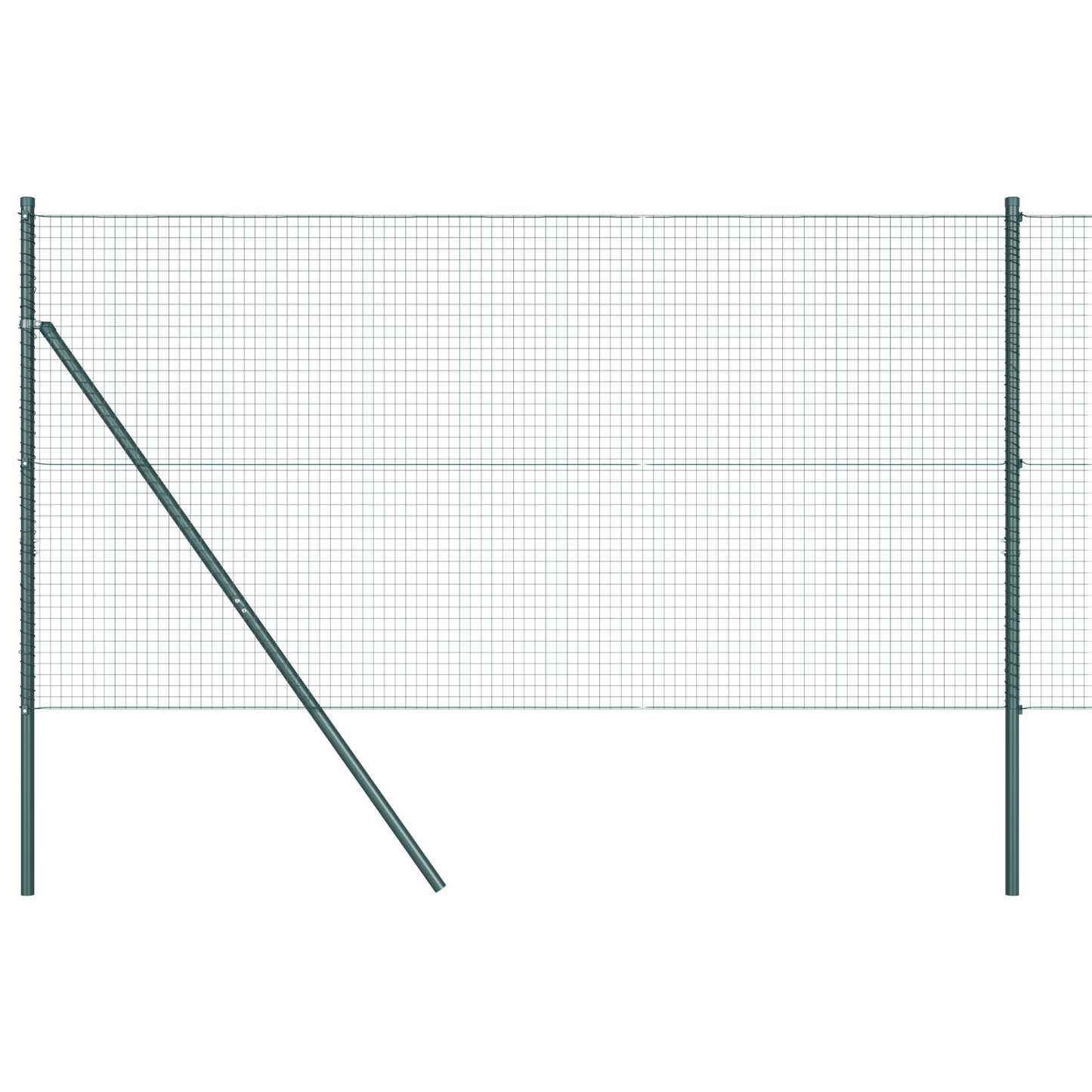 Sveiset trådgjerde for bakken 10 x 1,4 m PVC-belagt stål Grønn