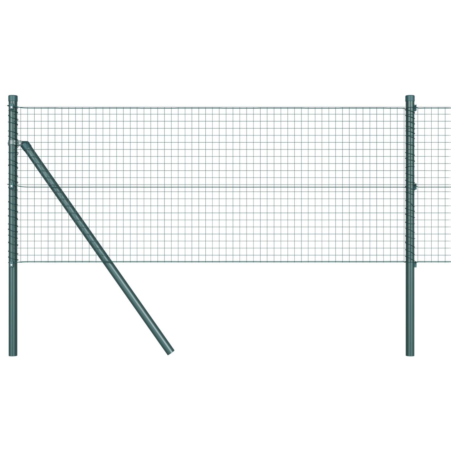 Sveiset trådgjerde for bakken 100 x 0,6 m PVC-belagt stål Grønn