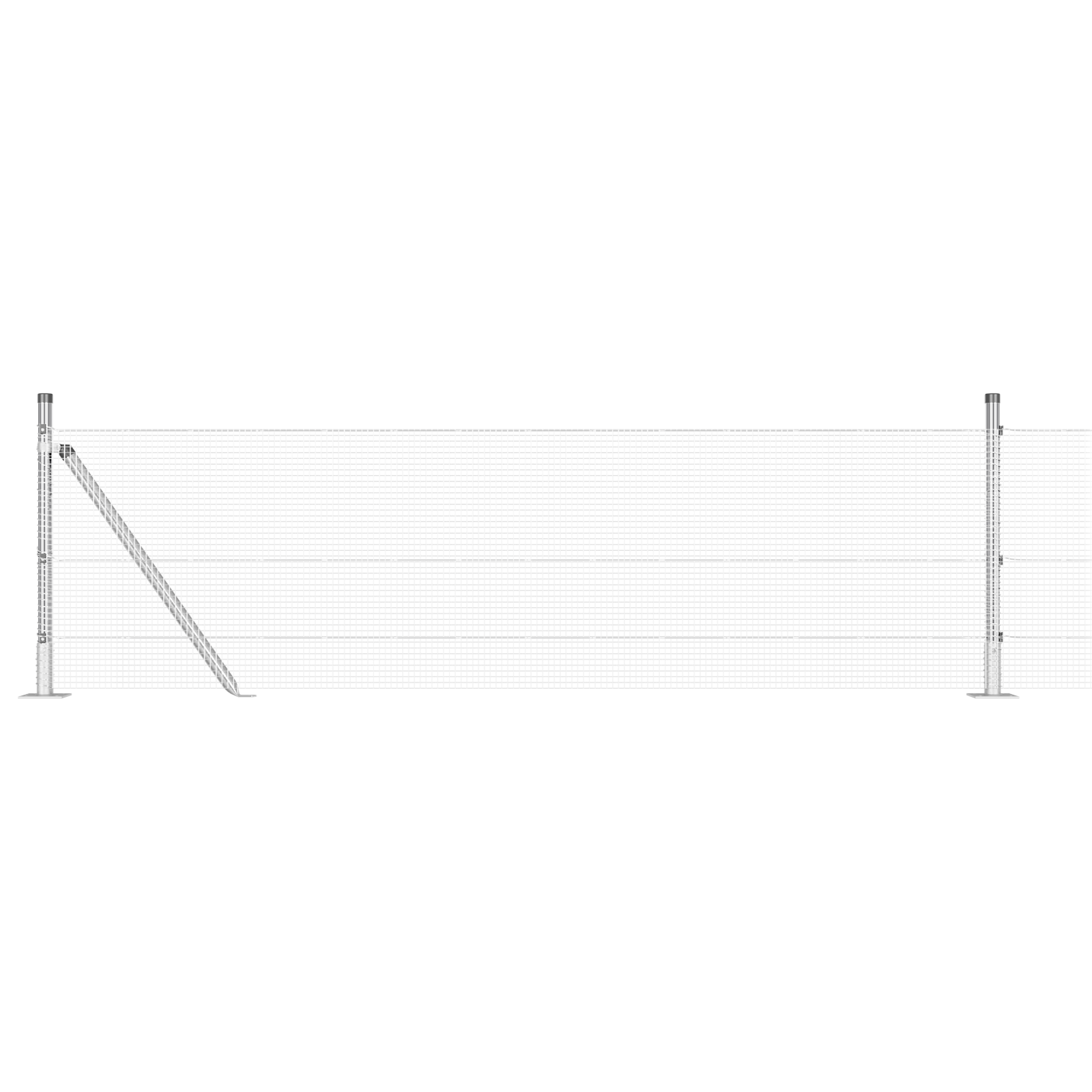 Gjerde med innlegg. sølv 0.6 x 50 m Stål