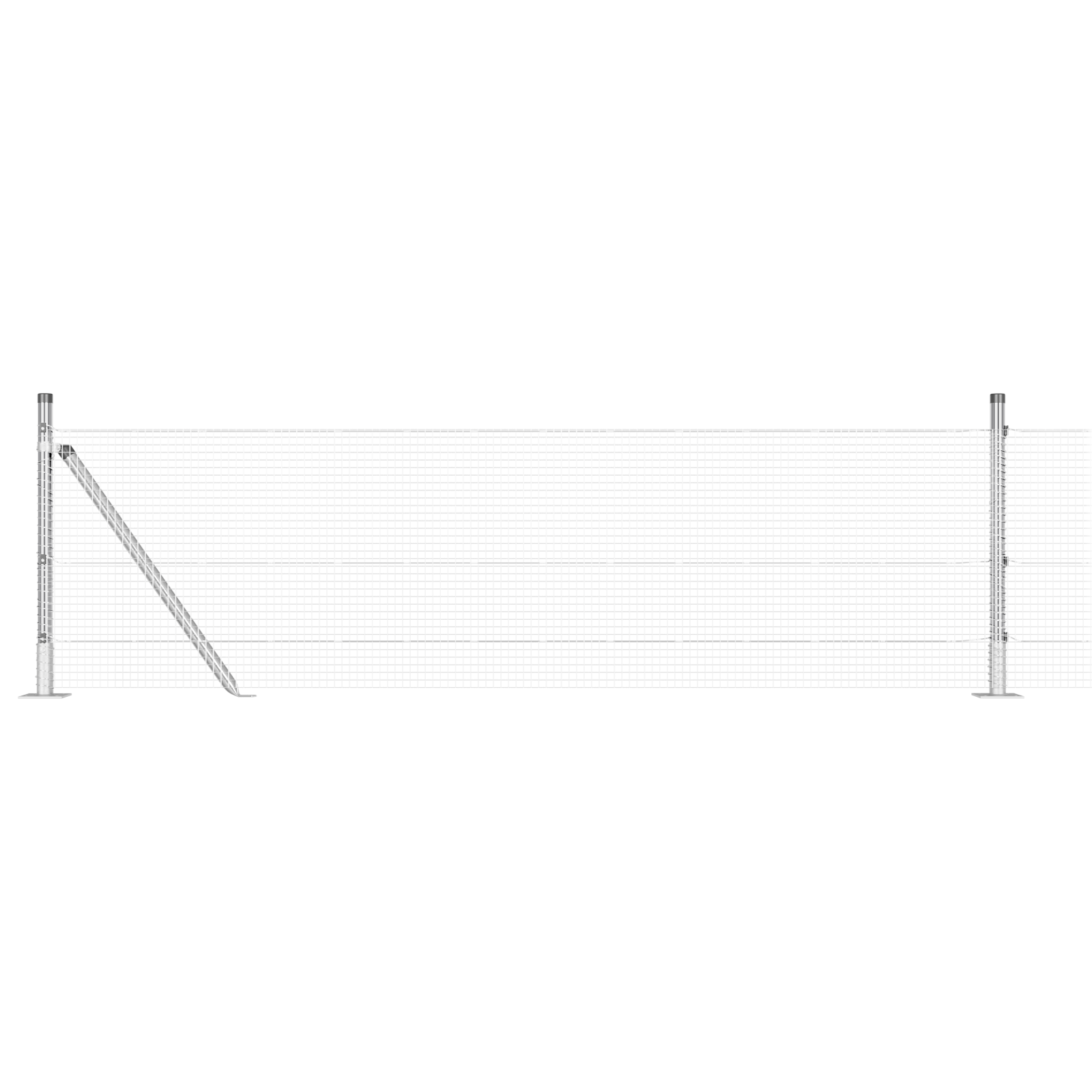 Gjerde med innlegg. sølv 0.6 x 50 m Stål