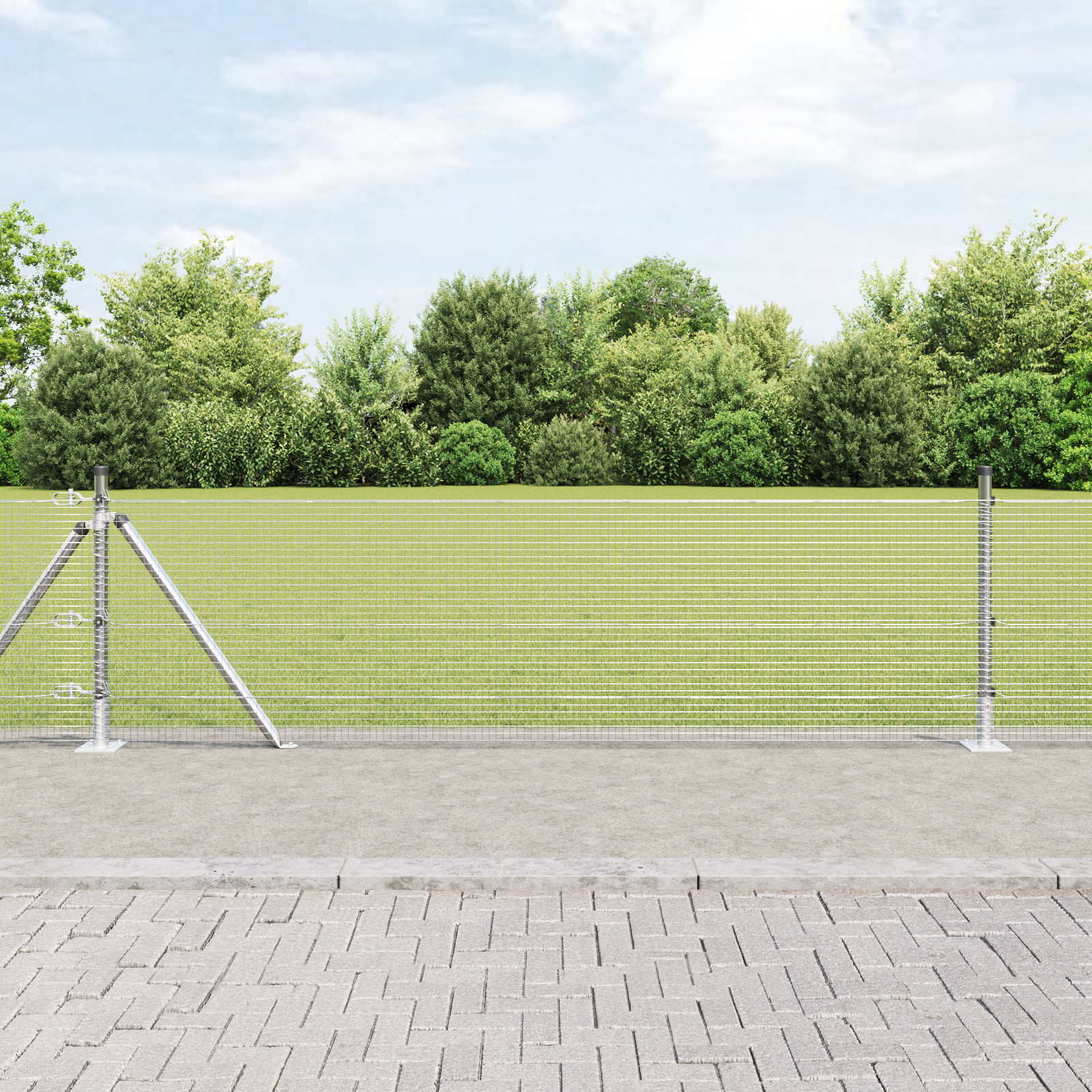 Gjerde med innlegg. sølv 0.6 x 50 m Stål