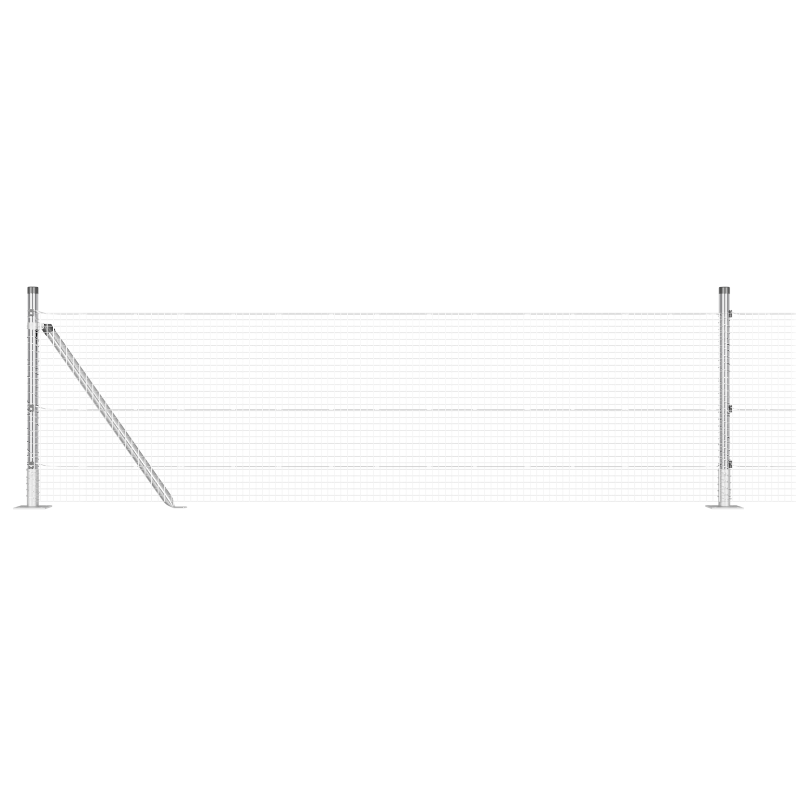 Gjerde med innlegg. sølv 0.6 x 50 m Stål