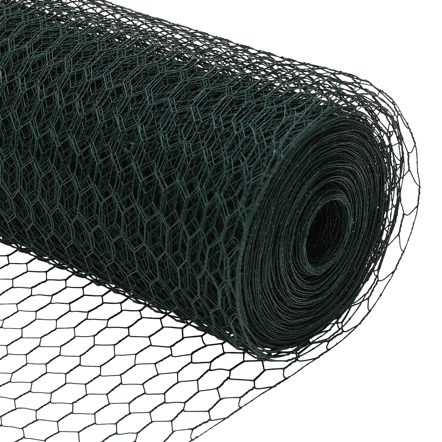 Sekskantet gjerde grunstift 50 x 0,5 m PVC-belagt stål Grønn
