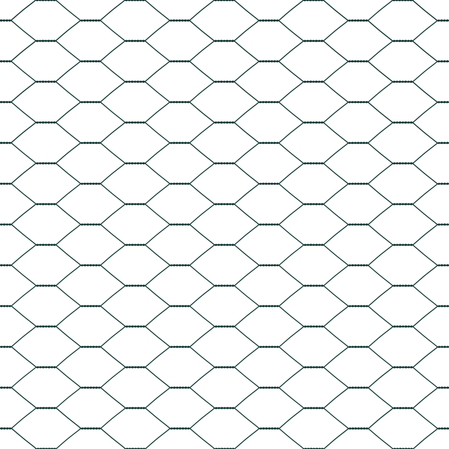 Sekskantet gjerde grunstift 100 x 1,5 m PVC-belagt stål Grønn