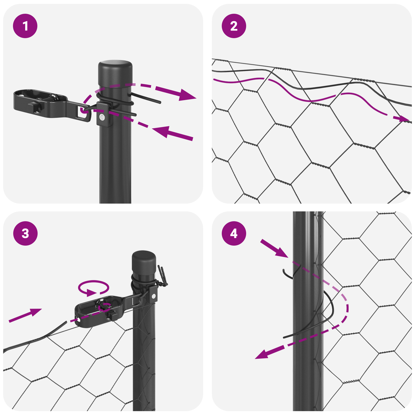 Sekskantet gjerde grunstift 10 x 1,2 m PVC-belagt stål Grå Mesh