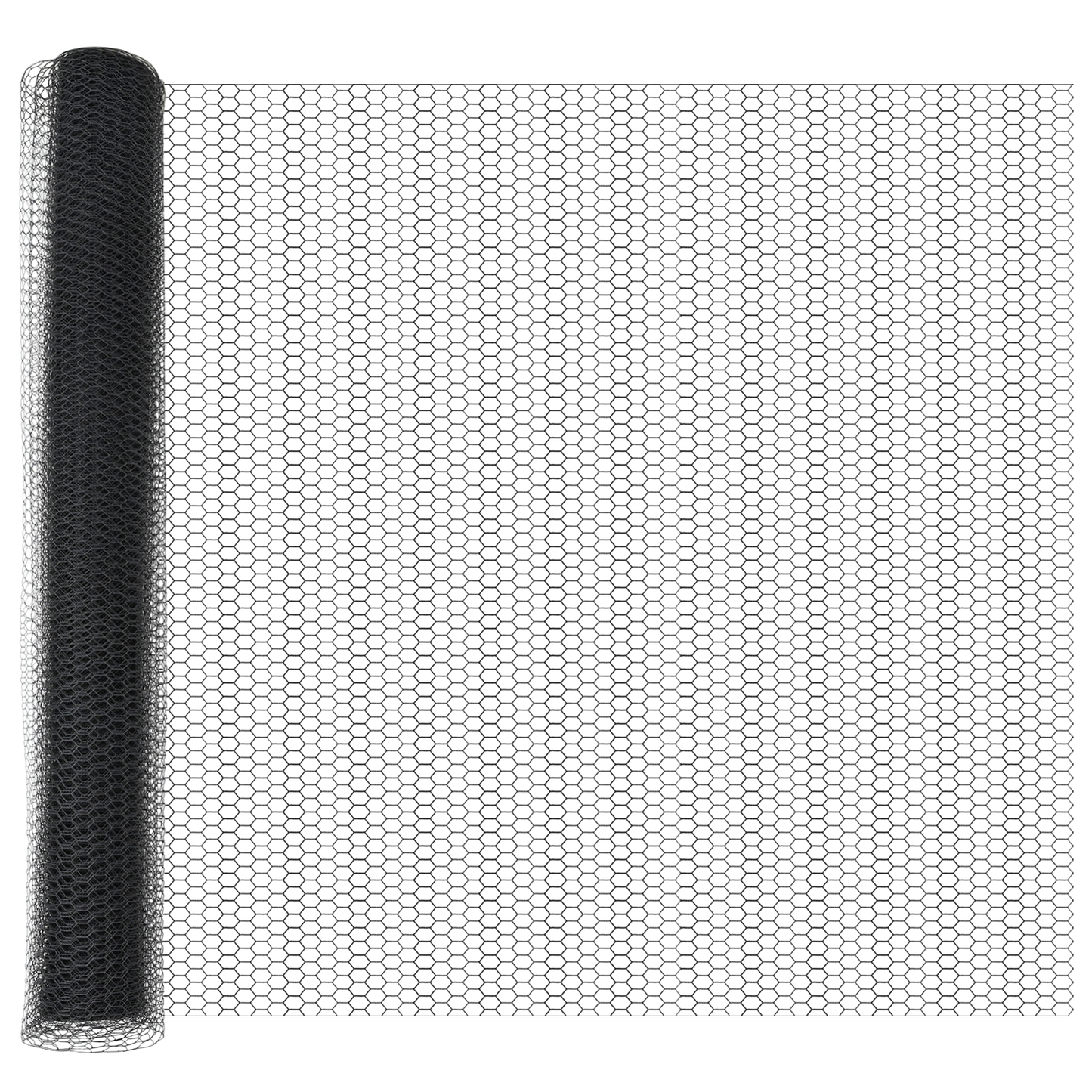 Sekskantet gjerde grunstift 10 x 1,2 m PVC-belagt stål Grå Mesh