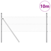 Gjerde med innlegg. sølv 0.8 x 10 m PVC-belagt stål