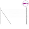 Gjerde med innlegg. sølv 0.8 x 10 m PVC-belagt stål