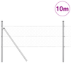 Gjerde med innlegg. sølv 0.8 x 10 m PVC-belagt stål