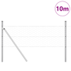 Gjerde med innlegg. sølv 0.8 x 10 m PVC-belagt stål