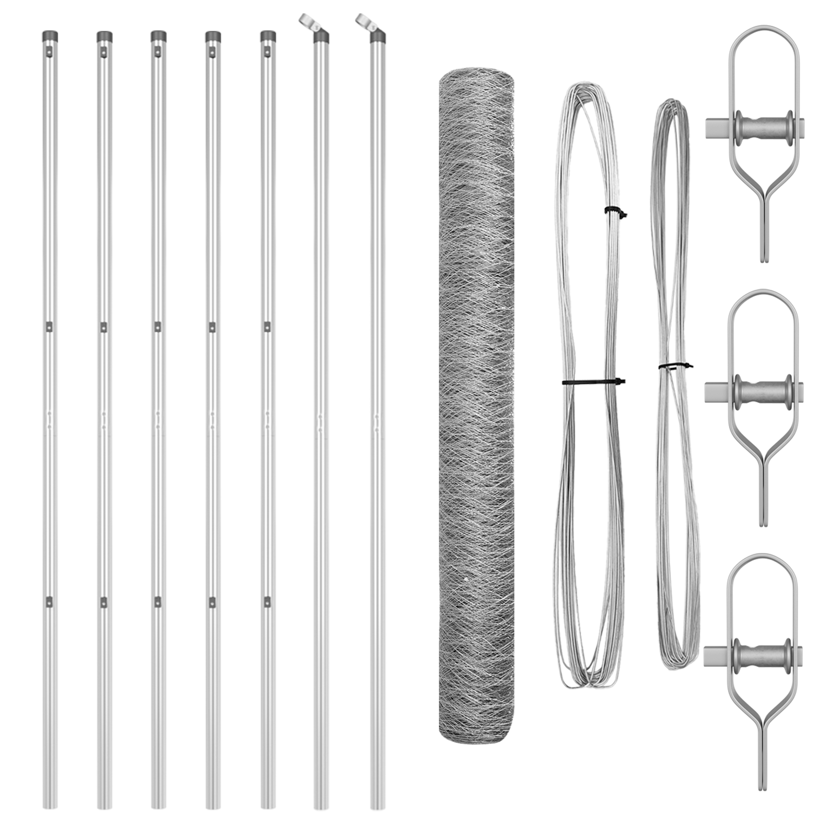 Gjerde med innlegg. sølv 1.2 x 10 m PVC-belagt stål
