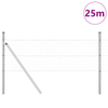 Gjerde med innlegg. sølv 0.8 x 25 m PVC-belagt stål