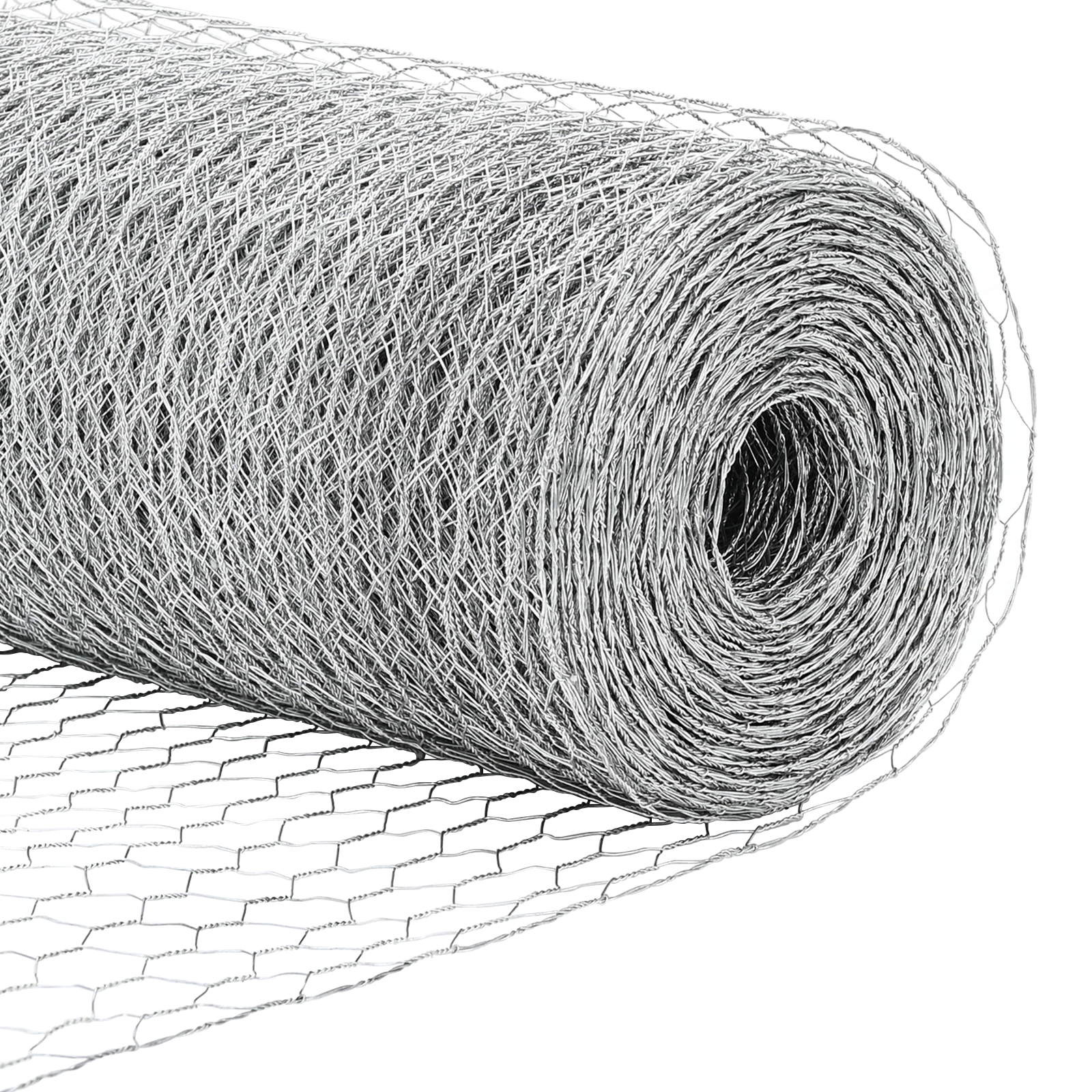 Gjerde med innlegg. sølv 1.2 x 25 m PVC-belagt stål