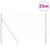 Gjerde med innlegg. sølv 1.2 x 25 m PVC-belagt stål