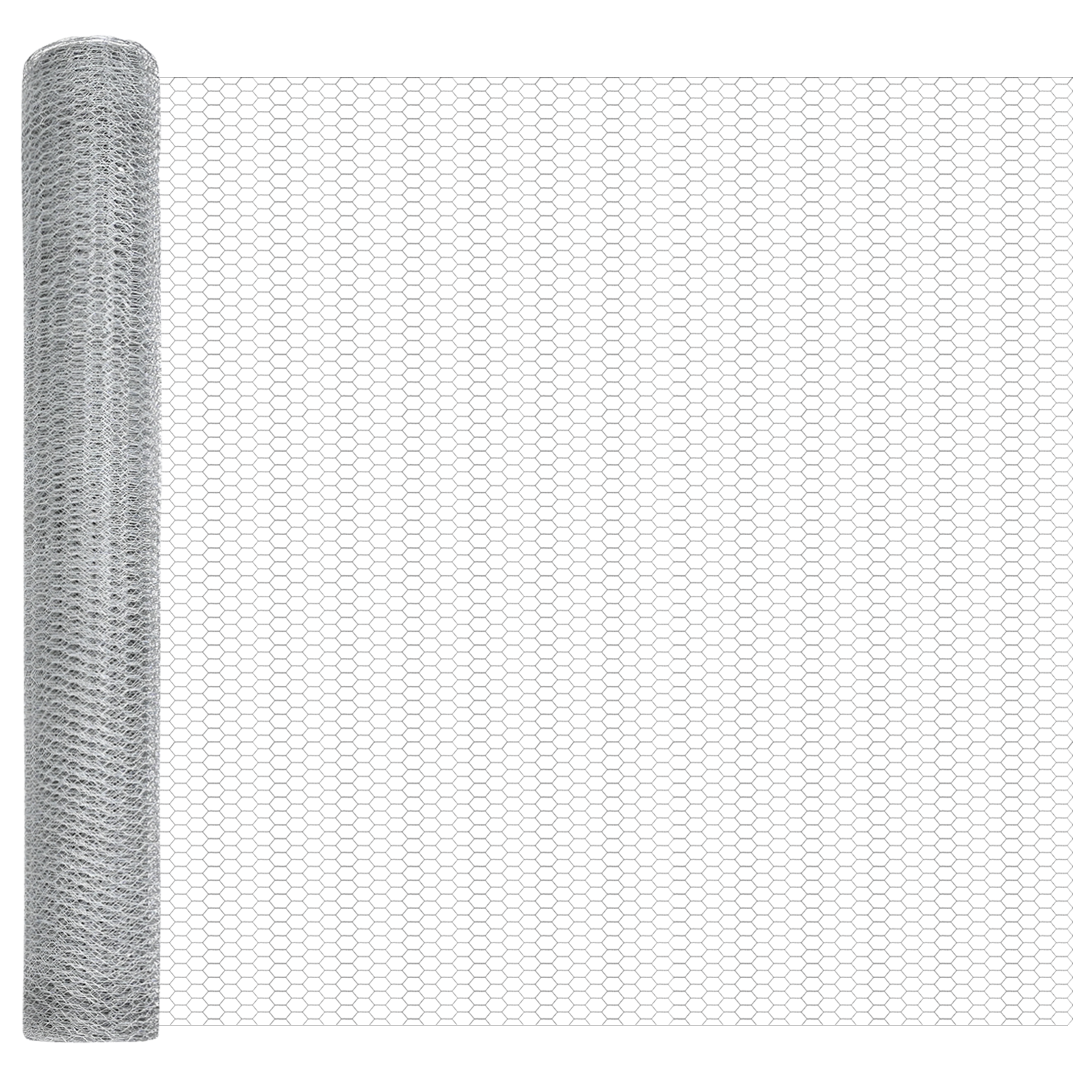 Gjerde med innlegg. sølv 1.2 x 25 m PVC-belagt stål