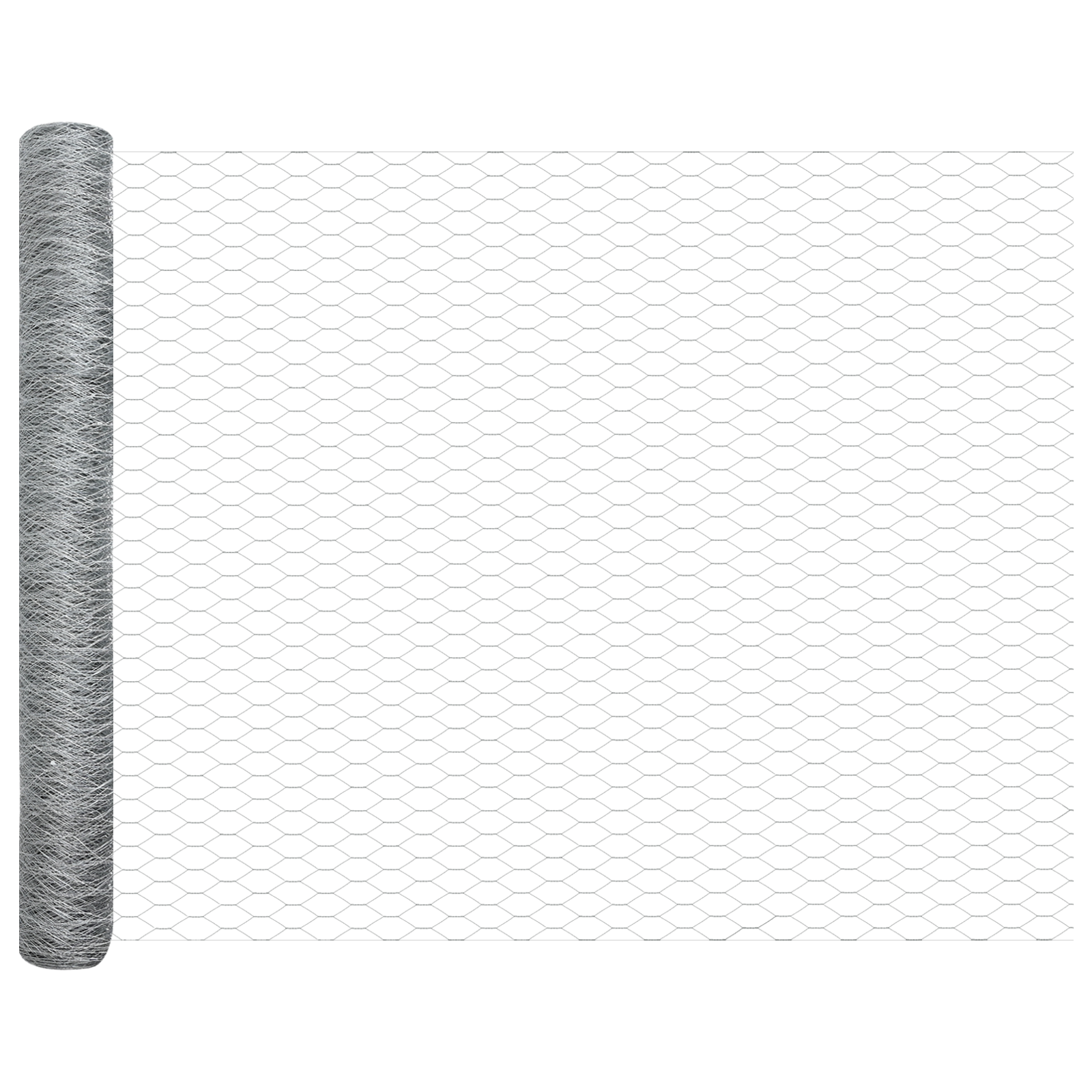 Gjerde med innlegg. sølv 1.2 x 25 m PVC-belagt stål