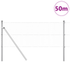 Gjerde med innlegg. sølv 0.6 x 50 m PVC-belagt stål
