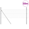 Gjerde med innlegg. sølv 0.8 x 50 m PVC-belagt stål