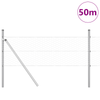 Gjerde med innlegg. sølv 0.8 x 50 m PVC-belagt stål