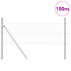 Gjerde med innlegg. sølv 0.8 x 100 m PVC-belagt stål