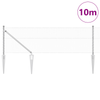 Gjerde med innlegg. sølv 0.6 x 10 m PVC-belagt stål