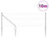 Gjerde med innlegg. sølv 0.6 x 10 m PVC-belagt stål