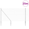 Gjerde med innlegg. sølv 1 x 25 m PVC-belagt stål