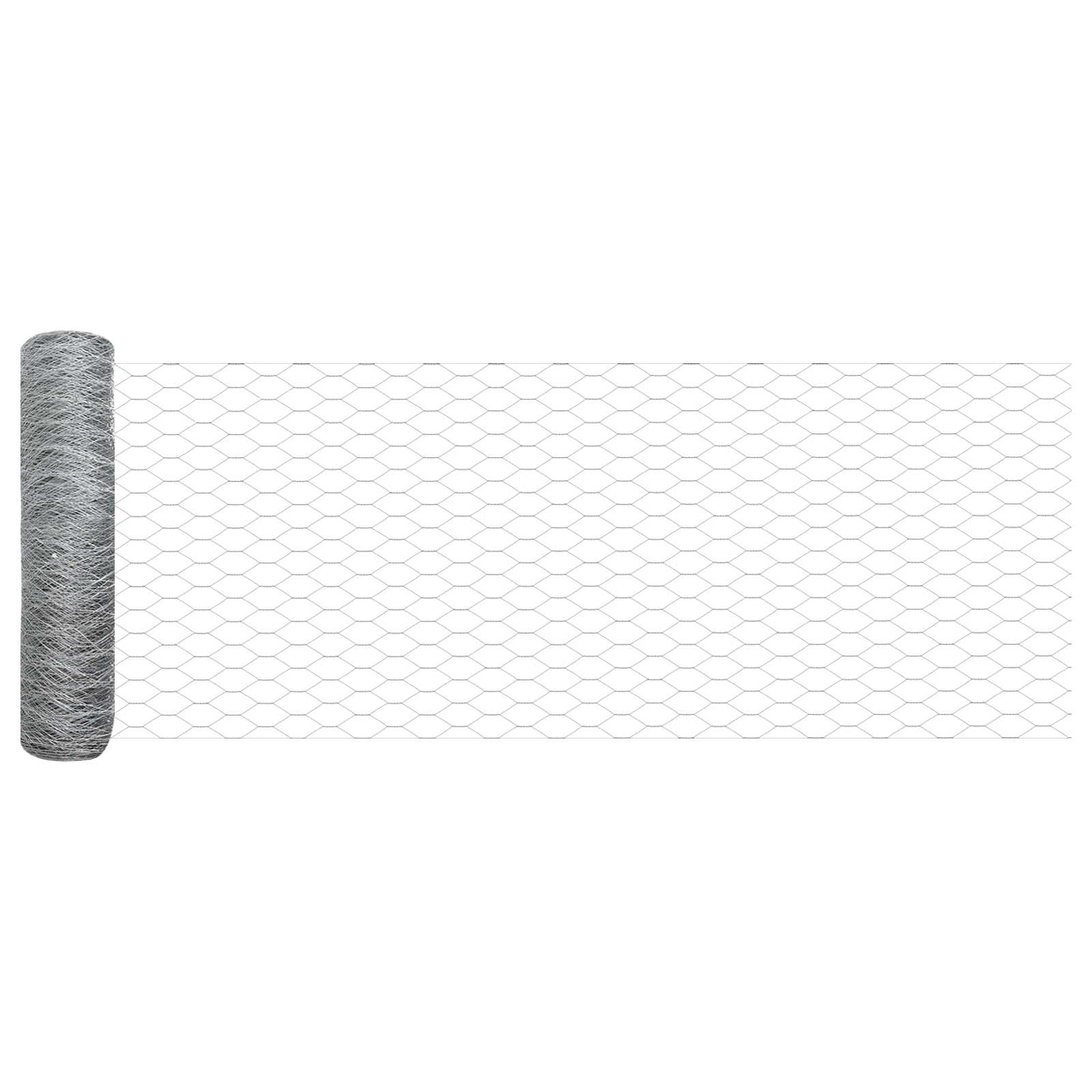 Gjerde med innlegg. sølv 1 x 25 m PVC-belagt stål