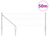 Gjerde med innlegg. sølv 0.6 x 50 m PVC-belagt stål