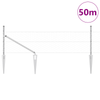 Gjerde med innlegg. sølv 0.8 x 50 m PVC-belagt stål