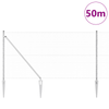 Gjerde med innlegg. sølv 1 x 50 m PVC-belagt stål