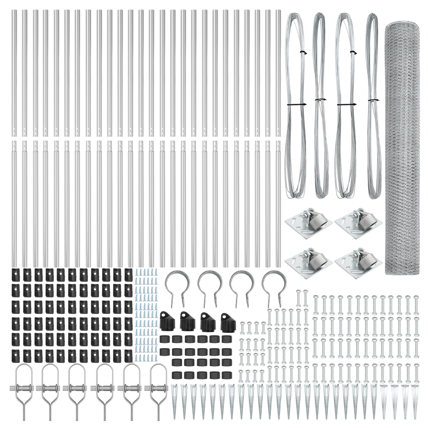 Gjerdepåle sølv 50 x 1,4 m (13 mm netting) Stål