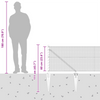 Gjerde med innlegg. sølv 0.6 x 100 m PVC-belagt stål