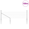 Gjerde med innlegg. sølv 0.8 x 100 m PVC-belagt stål