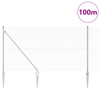 Gjerde med innlegg. sølv 1 x 100 m PVC-belagt stål