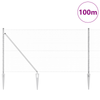 Gjerde med innlegg. sølv 1 x 100 m PVC-belagt stål
