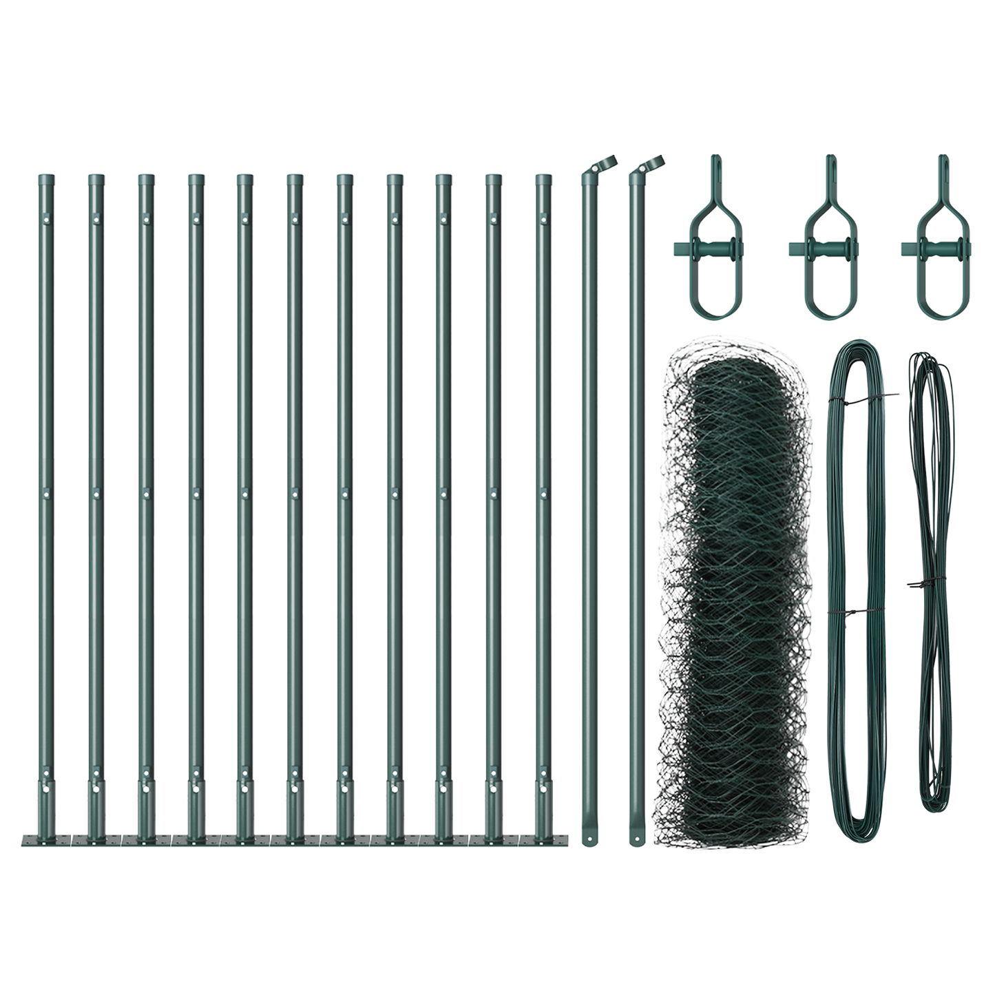 Gjerdepåle grønn 25 x 0,4 m (36 mm netting) Stål og PVC