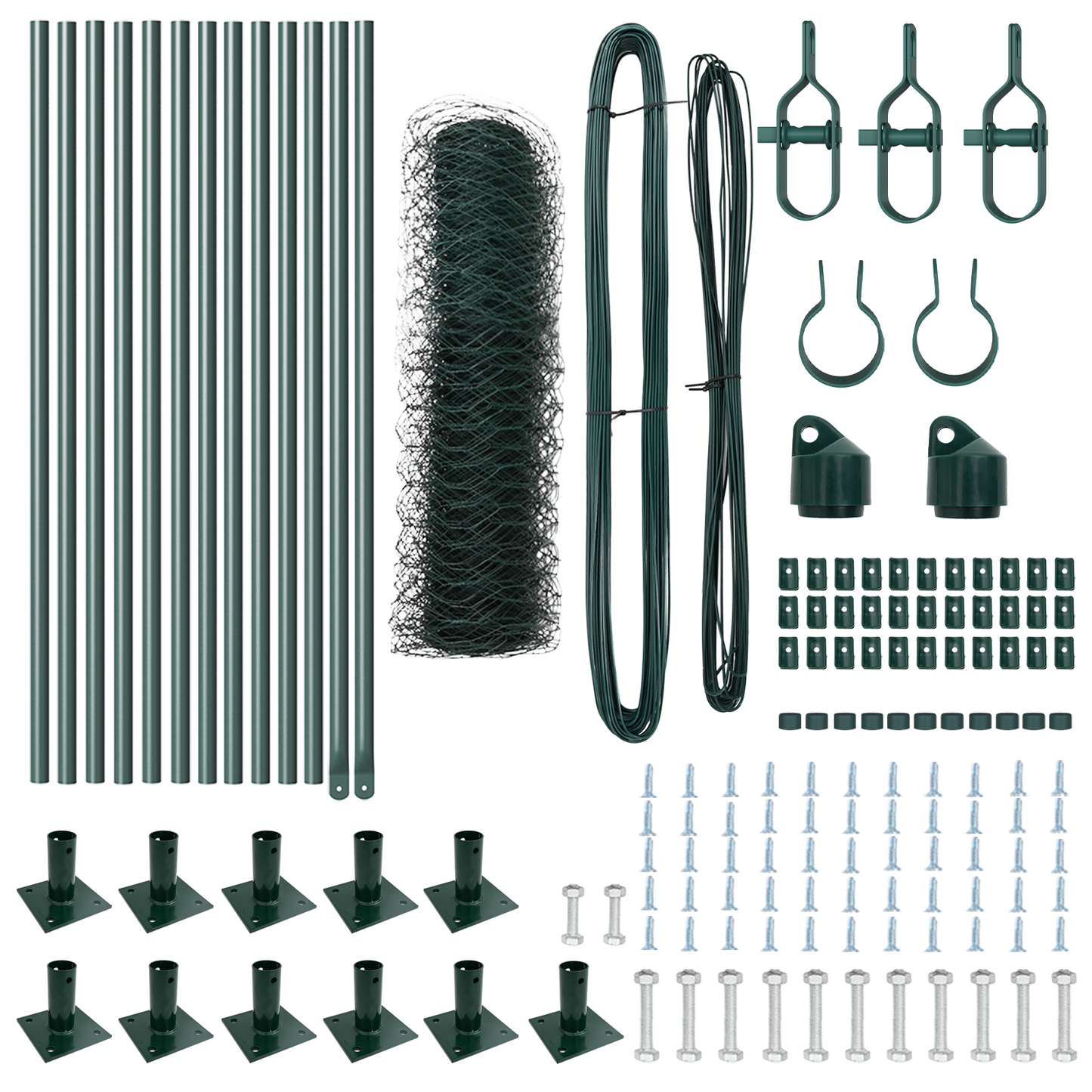 Gjerdepåle grønn 25 x 0,4 m (36 mm netting) Stål og PVC