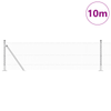 Gjerde med innlegg. sølv 0.6 x 10 m PVC-belagt stål