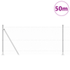 Gjerde med innlegg. sølv 1 x 50 m PVC-belagt stål