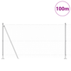 Gjerde med innlegg. sølv 1.2 x 100 m PVC-belagt stål