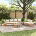 Hagesofa Set 5 pcs Brun og Krem