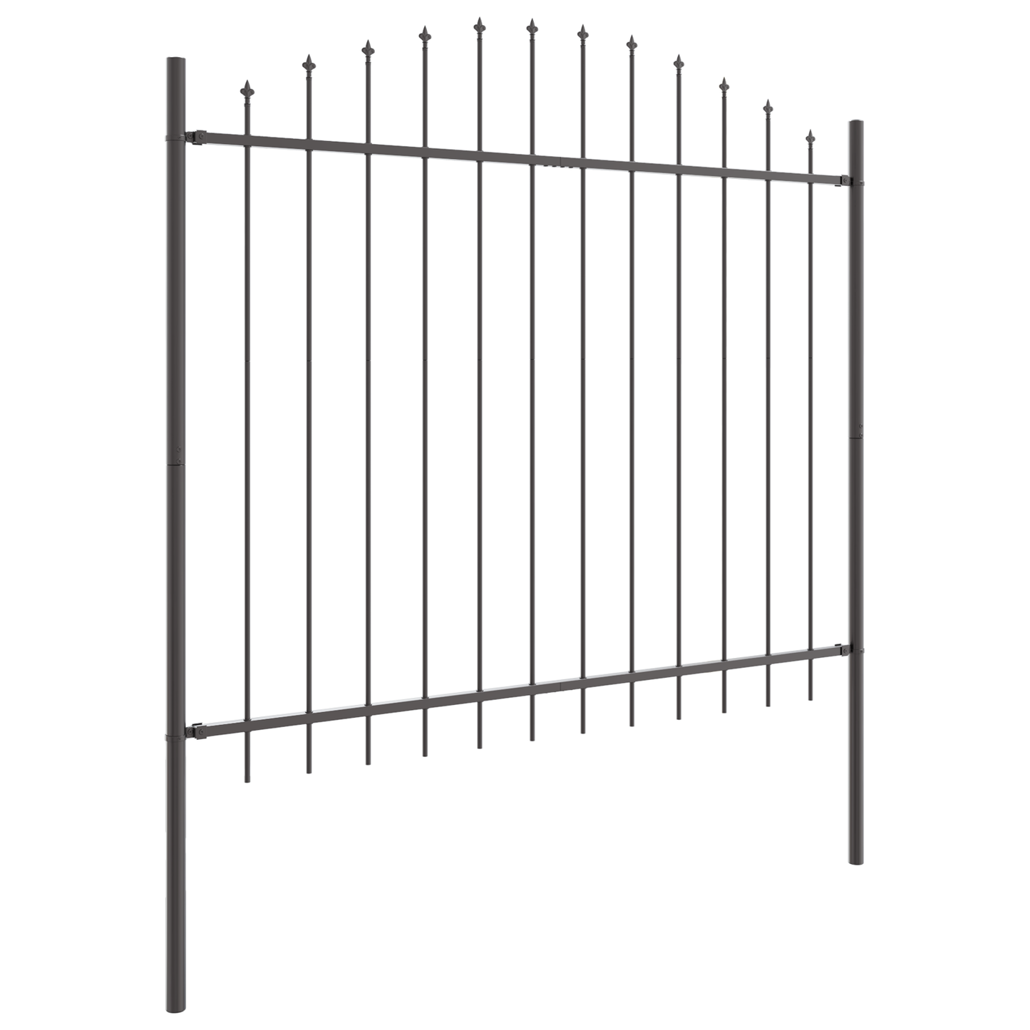 Hage Hegning 4 pcs Grå 170 x 190 cm Pulverlakkert stål