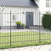 Hage Hegning 5 pcs Grå 170 x 215 cm Pulverlakkert stål